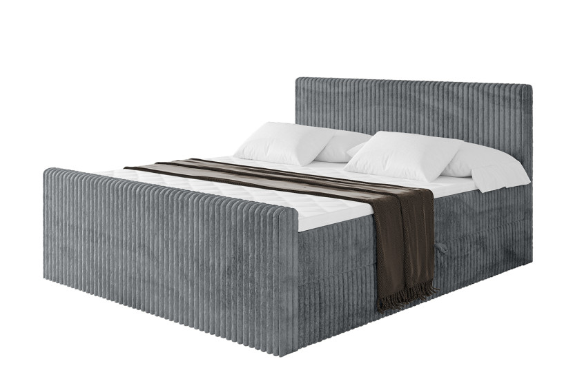 Łóżko kontynentalne z pojemnikiem i materacem H4 BARWA - 160x200cm 461946