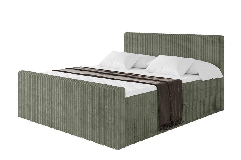 Łóżko kontynentalne z pojemnikiem i materacem H4 BARWA - 180x200cm 461701
