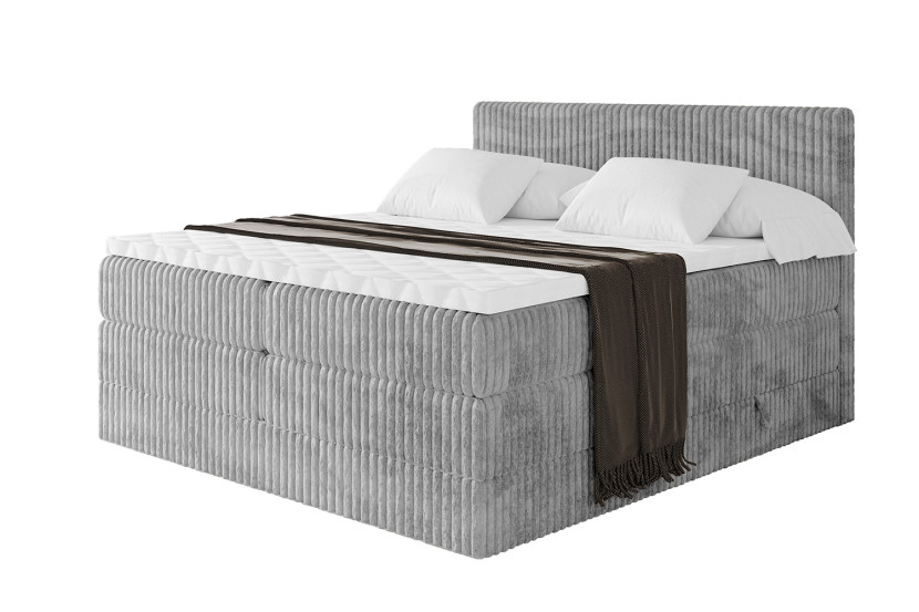 Łóżko kontynentalne z pojemnikiem i materacem H4 BARWA - 200x200cm 461834