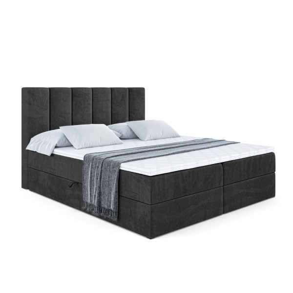 Łóżko kontynentalne z pojemnikiem i materacem H4 BOXI1 - 180 x 200 cm 127858