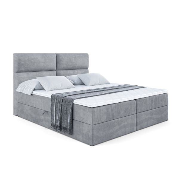 Łóżko kontynentalne z pojemnikiem i materacem H4 BOXI3 - 120 x 200 cm 129315