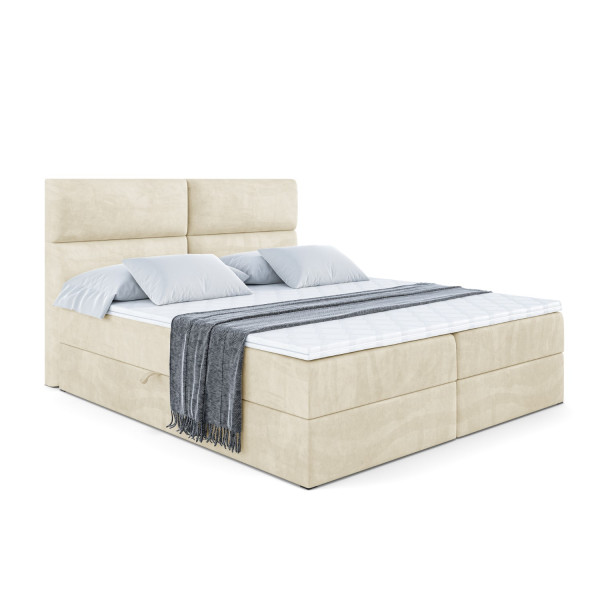 Łóżko kontynentalne z pojemnikiem i materacem H4 BOXI3 - 180 x 200 cm 128762