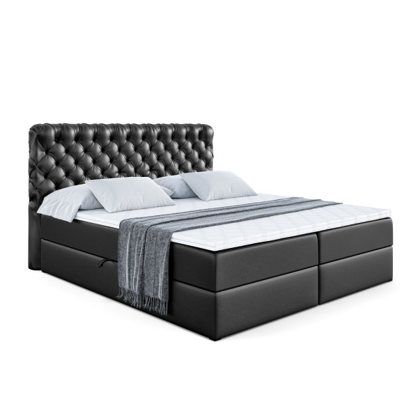 Łóżko kontynentalne z pojemnikiem i materacem H4 BOXI8 - 200 x 200 cm 238940