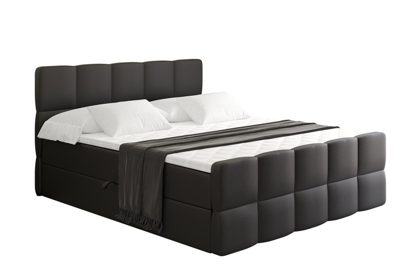 Łóżko kontynentalne z pojemnikiem i materacem H4 - LIRO-Z - 180x200 cm 526667