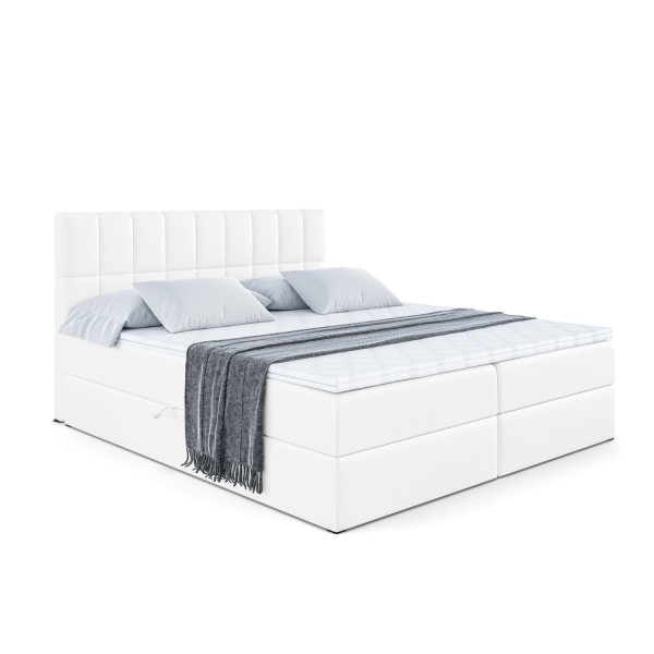 Łóżko kontynentalne z pojemnikiem i materacem H4 MIAMI - 120x200cm 235744