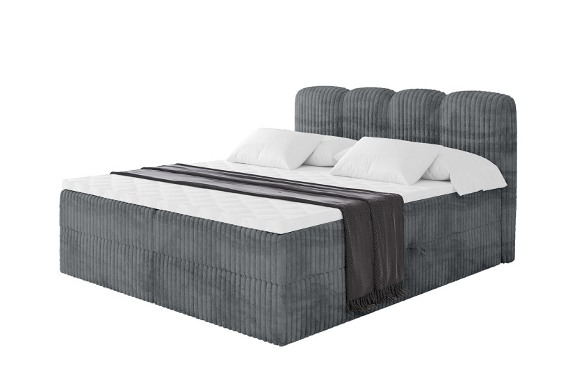 Łóżko kontynentalne z pojemnikiem i materacem H4 NINA - 200x200cm 901820