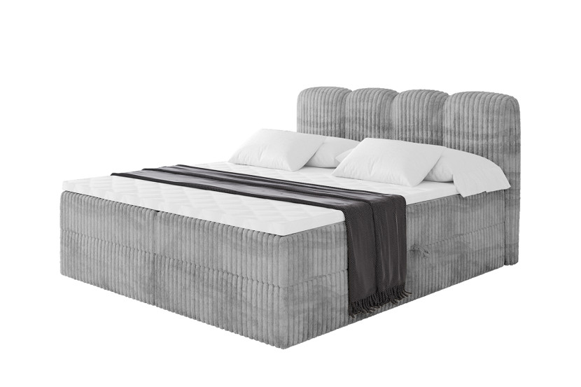 Łóżko kontynentalne z pojemnikiem i materacem H4 NINA - 200x200cm 901649