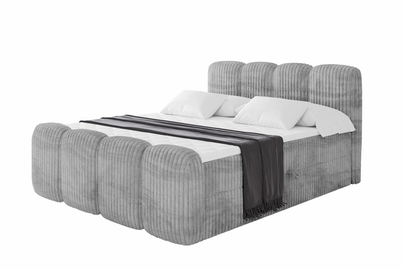 Łóżko kontynentalne z pojemnikiem i materacem H4 NINA-Z - 120x200cm 901870