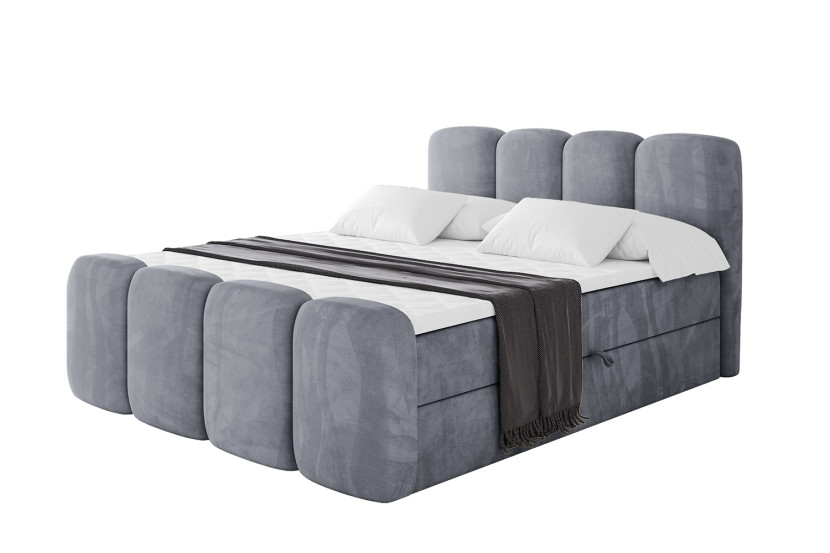 Łóżko kontynentalne z pojemnikiem i materacem H4 NINA-Z - 120x200cm 901577
