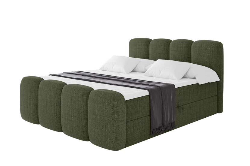 Łóżko kontynentalne z pojemnikiem i materacem H4 NINA-Z - 180x200cm 901941