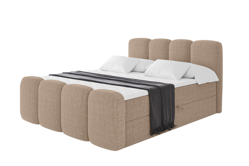 Łóżko kontynentalne z pojemnikiem i materacem H4 NINA-Z - 180x200cm 902226