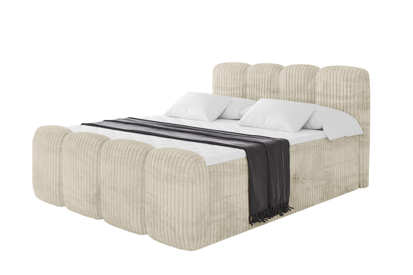 Łóżko kontynentalne z pojemnikiem i materacem H4 NINA-Z - 180x200cm 902272