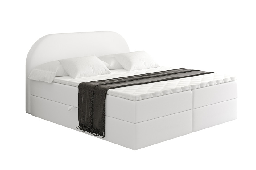 Łóżko kontynentalne z pojemnikiem i materacem H4 - NOX - 140x200cm 524734