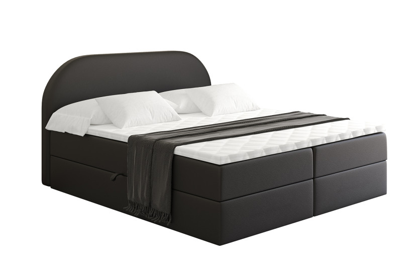 Łóżko kontynentalne z pojemnikiem i materacem H4 - NOX - 200x200cm 524714