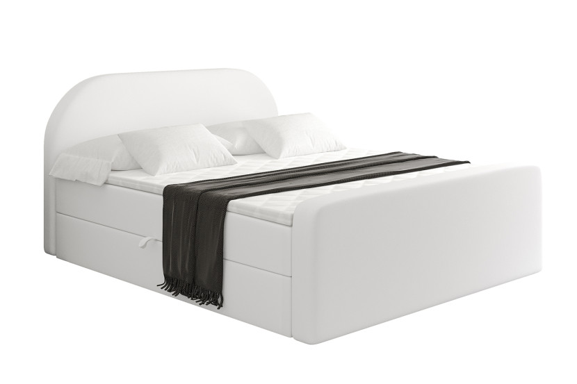 Łóżko kontynentalne z pojemnikiem i materacem H4 - NOX-Z - 140x200 cm 524741