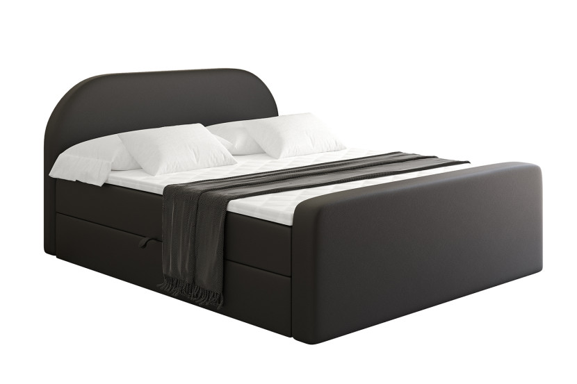Łóżko kontynentalne z pojemnikiem i materacem H4 - NOX-Z - 140x200 cm 524609