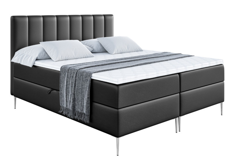 Łóżko kontynentalne z pojemnikiem, materacem i nóżkami OTTA-FS 120x200 cm 745866