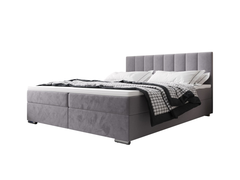 Łóżko kontynentalne ZILANO 2 140x200 itaka 50 Jasnoszary 800008