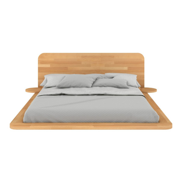 Łóżko lewitujące bukowe JAPANDIC / 140x200, kolor naturalny 379181
