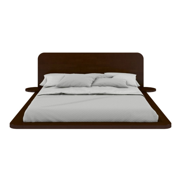 Łóżko lewitujące bukowe JAPANDIC / 180x200, kolor palisander 379345