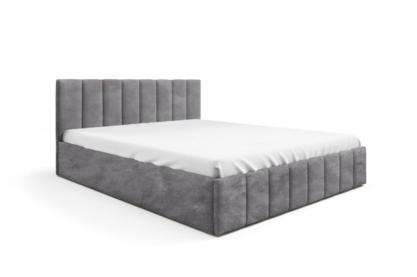 ŁÓŻKO LEYLA 200X200 stelaż metalowy , POJEMNIK , BOUCLE quelle 92 519578