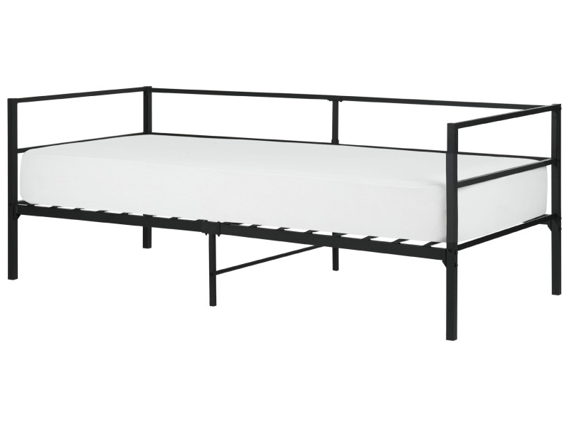 Łóżko Metal BATTUT 90 x 200 cm Czarny 299788