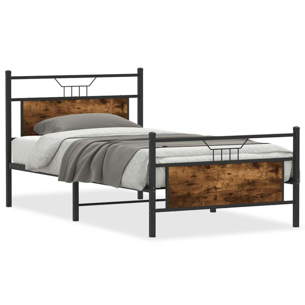 Łóżko Metalowe Rama Łóżka Metalowa Ze Stelażem Pokoj Sypialnia 107x203 cm 830239