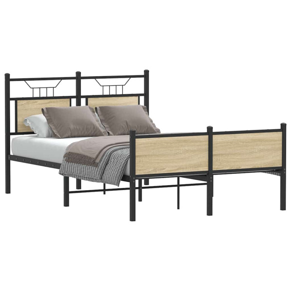 Łóżko Metalowe Rama Łóżka Metalowa Ze Stelażem Pokoj Sypialnia 120x190 cm 830686