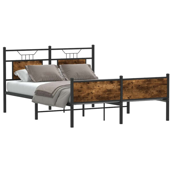 Łóżko Metalowe Rama Łóżka Metalowa Ze Stelażem Pokoj Sypialnia 137x190 cm 829393