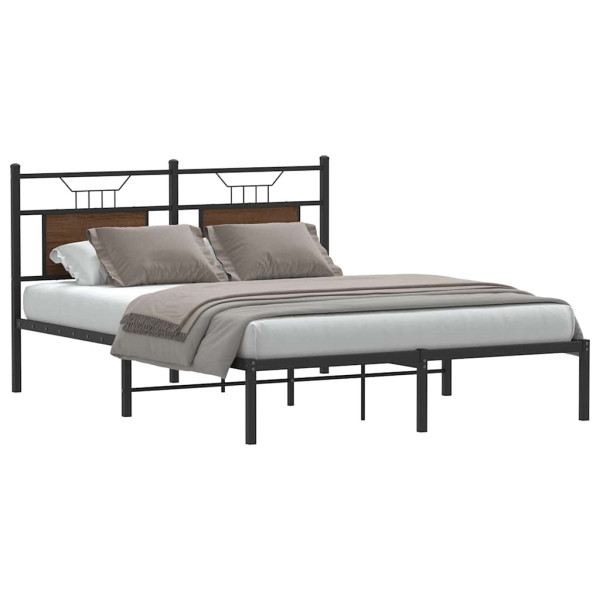 Łóżko Metalowe Rama Łóżka Metalowa Ze Stelażem Pokoj Sypialnia 137x190 cm 830399