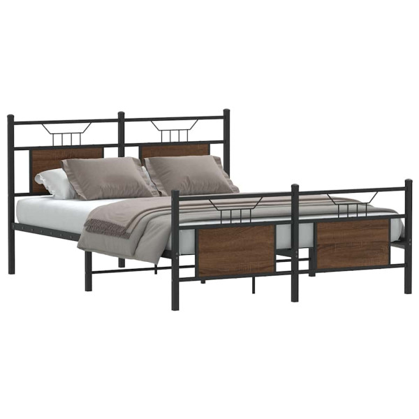 Łóżko Metalowe Rama Łóżka Metalowa Ze Stelażem Pokoj Sypialnia 140x190 cm 830604