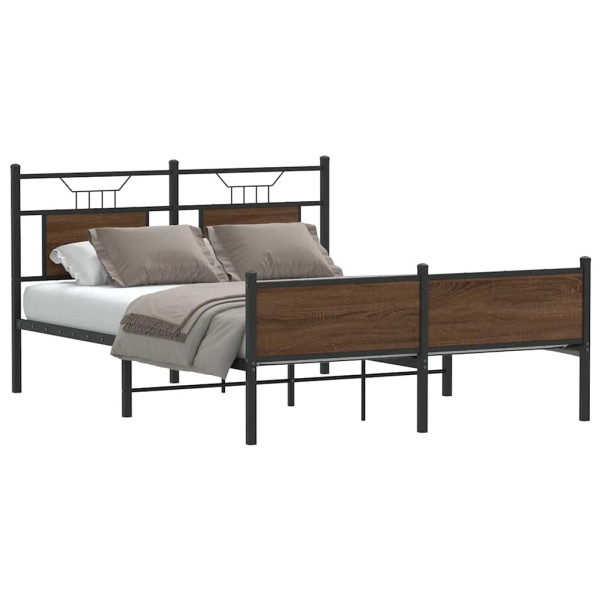 Łóżko Metalowe Rama Łóżka Metalowa Ze Stelażem Pokoj Sypialnia 140x190 cm 830953