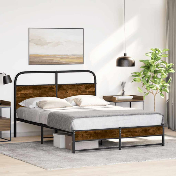 Łóżko Metalowe Rama Łóżka Metalowa Ze Stelażem Pokoj Sypialnia 140x190 cm 831682