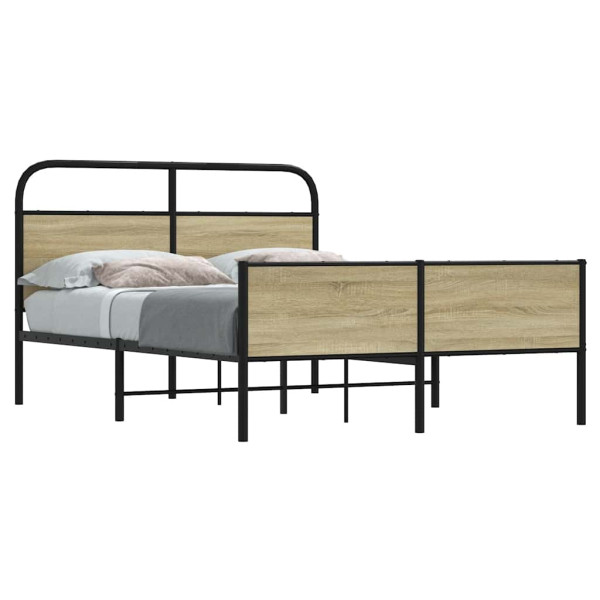 Łóżko Metalowe Rama Łóżka Metalowa Ze Stelażem Pokoj Sypialnia 140x190 cm 830453