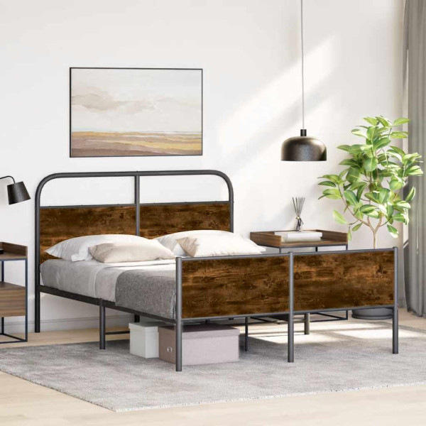Łóżko Metalowe Rama Łóżka Metalowa Ze Stelażem Pokoj Sypialnia 140x200 cm 830714