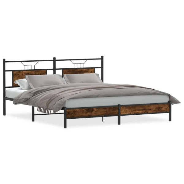 Łóżko Metalowe Rama Łóżka Metalowa Ze Stelażem Pokoj Sypialnia 183x203 cm 831597