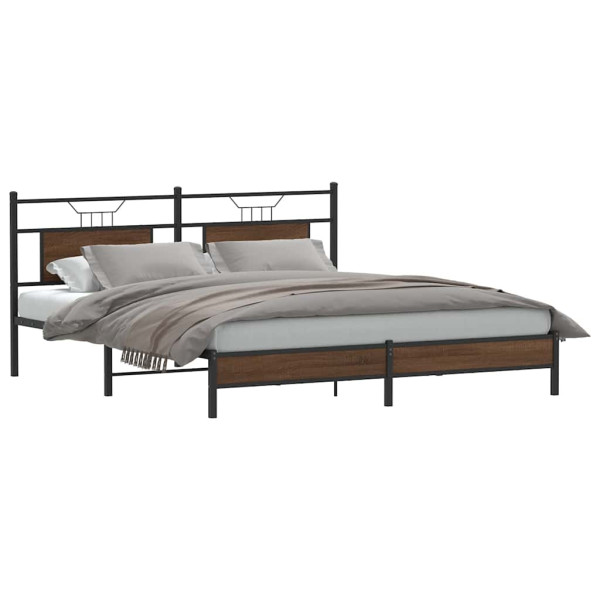 Łóżko Metalowe Rama Łóżka Metalowa Ze Stelażem Pokoj Sypialnia 183x203 cm 831678
