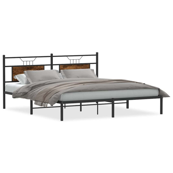 Łóżko Metalowe Rama Łóżka Metalowa Ze Stelażem Pokoj Sypialnia 183x213 cm 830496
