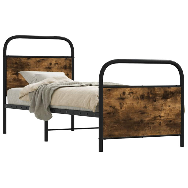 Łóżko Metalowe Rama Łóżka Metalowa Ze Stelażem Pokoj Sypialnia 75x190 cm 830625