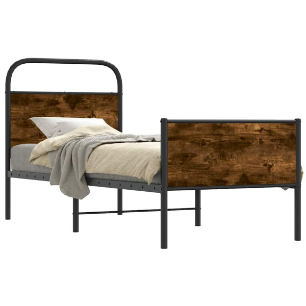 Łóżko Metalowe Rama Łóżka Metalowa Ze Stelażem Pokoj Sypialnia 75x190 cm 830897
