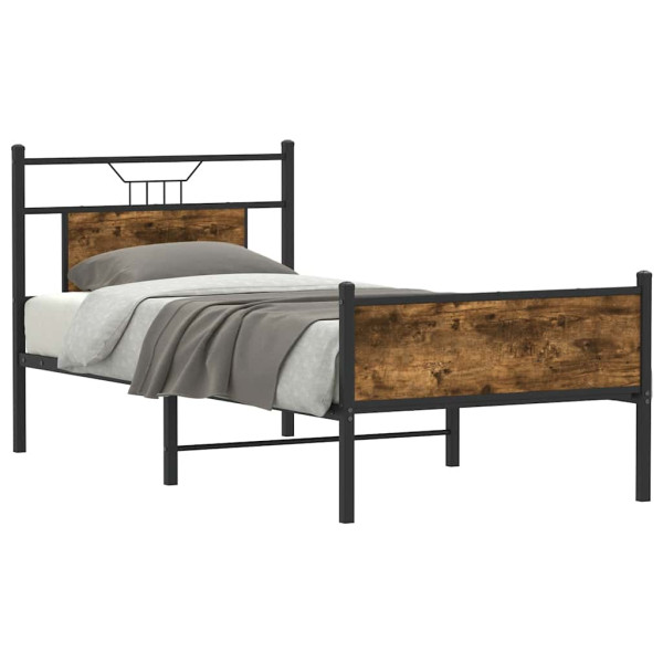 Łóżko Metalowe Rama Łóżka Metalowa Ze Stelażem Pokoj Sypialnia 75x190 cm 831575