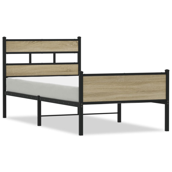 Łóżko Metalowe Rama Łóżka Metalowa Ze Stelażem Pokoj Sypialnia 75x190 cm 852892