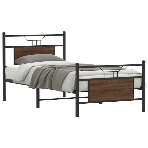 Łóżko Metalowe Rama Łóżka Metalowa Ze Stelażem Pokoj Sypialnia 75x190 cm 830320