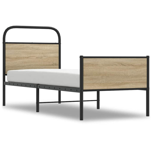 Łóżko Metalowe Rama Łóżka Metalowa Ze Stelażem Pokoj Sypialnia 80x200 cm 830869