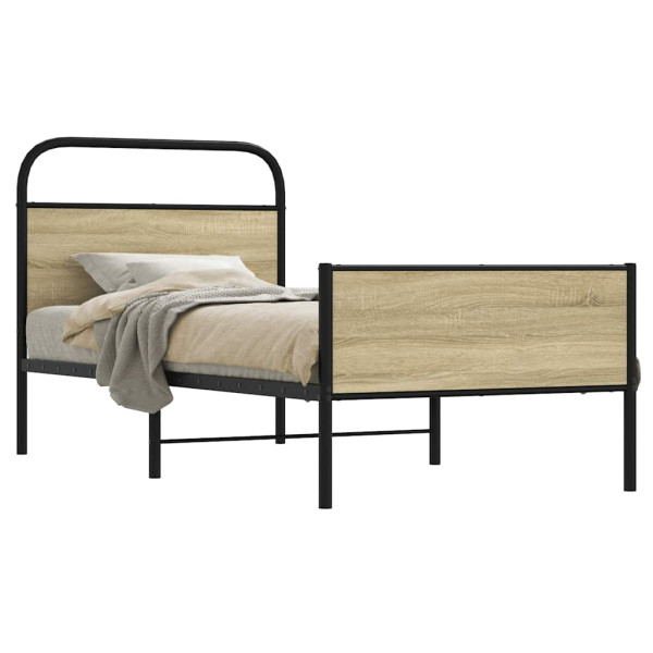 Łóżko Metalowe Rama Łóżka Metalowa Ze Stelażem Pokoj Sypialnia 80x200 cm 830907