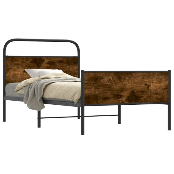 Łóżko Metalowe Rama Łóżka Metalowa Ze Stelażem Pokoj Sypialnia 90x190 cm 830296