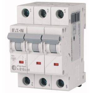 Wyłącznik nadprądowy 3P B 16A 6kA AC, HN-B16/3 | 194881 Eaton Wyłącznik nadprądowy 3P B 16A 6kA AC, HN-B16/3 | 194881 Eaton