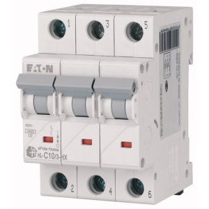 Wyłącznik nadprądowy 3P C 10A 6kA AC, HN-C10/3 | 194889 Eaton Wyłącznik nadprądowy 3P C 10A 6kA AC, HN-C10/3 | 194889 Eaton