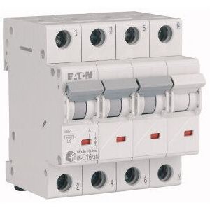 Wyłącznik nadprądowy 4P (3P+N) C 16A 6kA AC, HN-C16/3N | 194911 Eaton Wyłącznik nadprądowy 4P (3P+N) C 16A 6kA AC, HN-C16/3N | 194911 Eaton