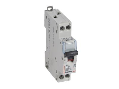 Wyłącznik nadprądowy S 301N 1P+N C 20 6000A serii DX3 | 407743 Legrand